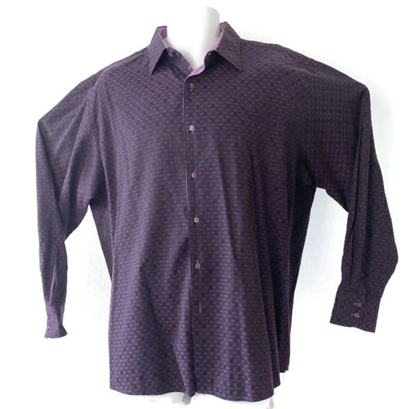 H2O Classic Collection Men's XX-Large Long Sleeve Purple Button Down Shirt "EUC" - Picture 1 of 16